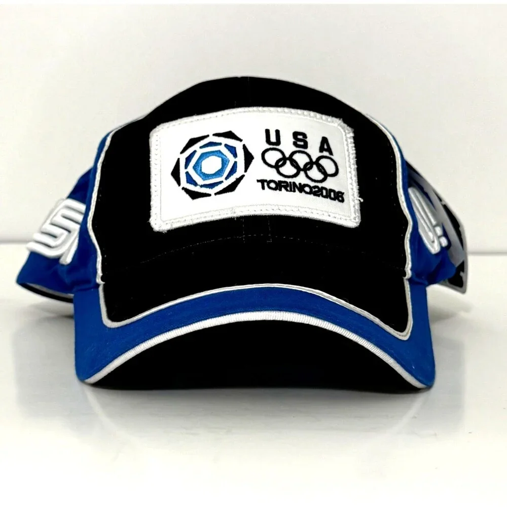 NWT USA Olympics Torino 2006 Roots Hat Cap Team USA Winter Games Blue OS